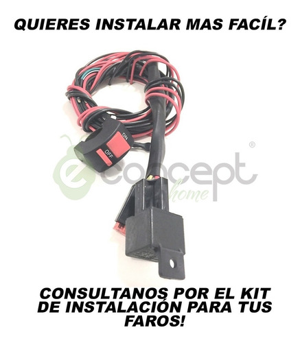 Faro Auxiliar 55w 20 Leds Cree Para Moto Con Luz Spot/flood