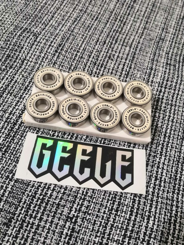 Rolamento Skate Patins Geele Precision Importado Com Adesivo