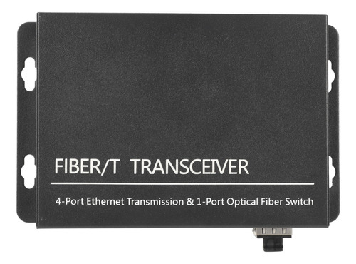 Convertidor De Medios De Fibra Sfp 1 Puerto Óptico 4 Puertos