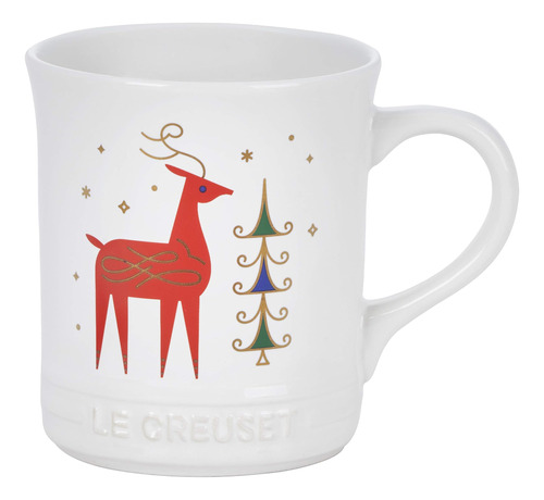 Le Creuset Gres Noel Collection: Reno Taza, 14 Oz, Blanco 40