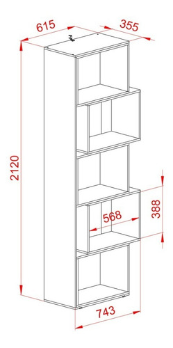 Imagen 3 de 4 de Biblioteca Librero Repisa Juvenil 5 Cubos Melamina Estantes