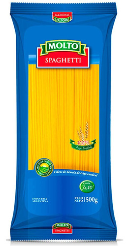 Fideos Molto Spaghetti 500grs Pack 10 Unidades