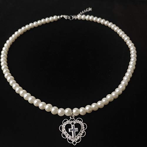 Collar De Cadena De Perlas De Imitación Con Colgante De Cora