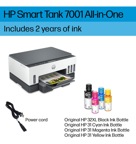 Impresora Hp Smart -tank 7001 Inalámbrica Todo En Uno 28b49a