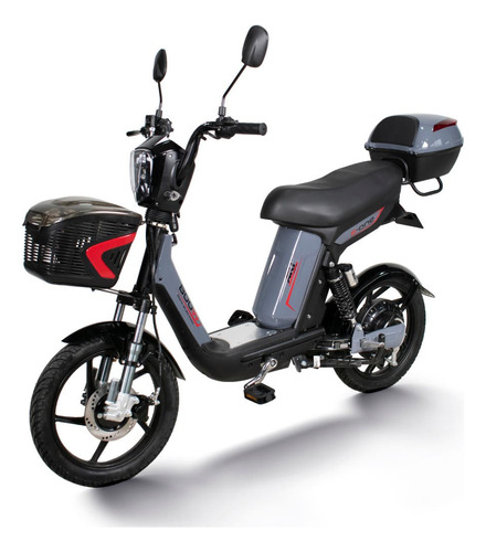 Bici Moto Eléctrica Akt E-one Gris Y Negro