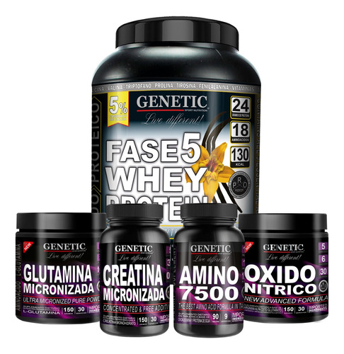 Whey Proteina + Arginina + Creatina + Amino 6000 + Glutamina