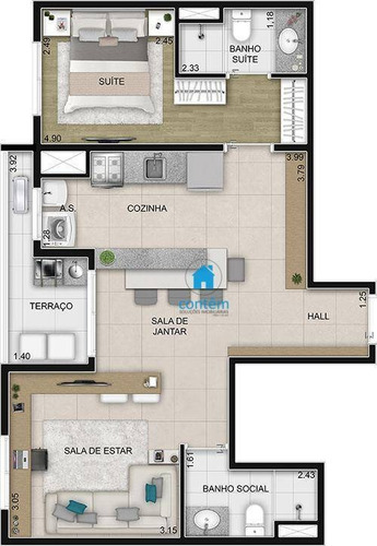 Imagem 24 de 30 de Ap2172 - Condomínio Aquarela Bela Vista Apartamento Com 2 Dormitórios À Venda, 54 M² Por R$ 357.334 - Ap2172