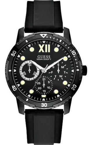 Reloj Guess 92726gpgspu2 para hombre, color de correa: negro, color de bisel, color de fondo negro