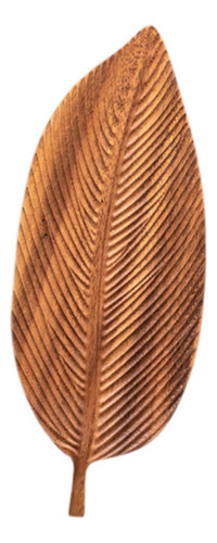 Bandeja De Madera Con Forma De Hoja, 38cm X 15cm X 2cm