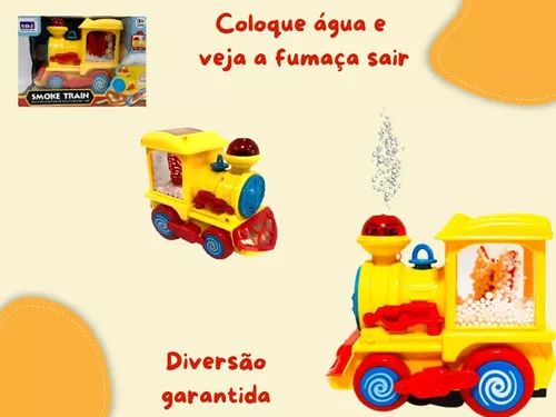 Trem Locomotiva Infantil Solta Fumaça E Luzes E Sons Fun Train no Shoptime