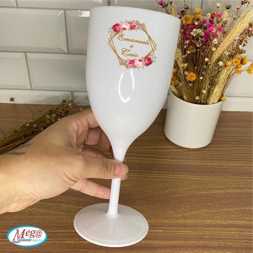 10 Taças Personalizadas Vinho E Bebidas 400ml Imp. Colorida