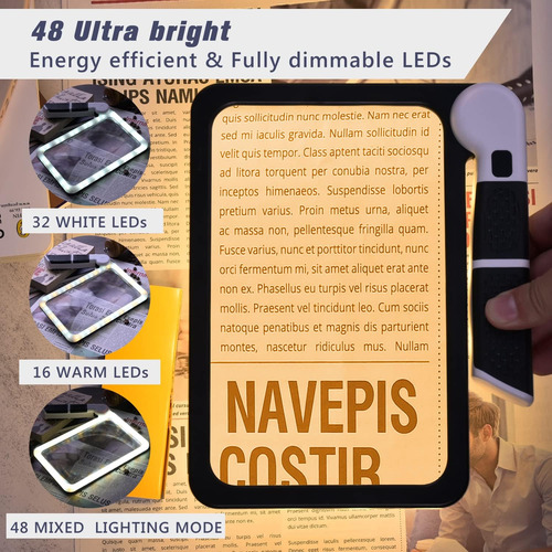 Lupa De Mano Con Luz Y Aumento X5
