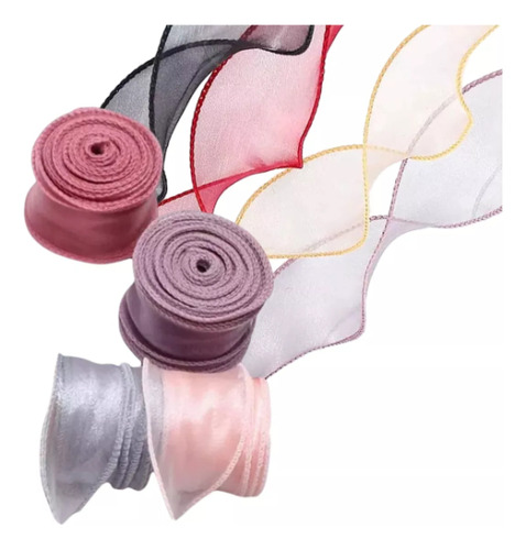 Rollo X2u Cinta Organza 4m Traslucida Cod. 3117 Beige
