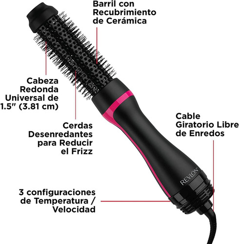 Revlon One-step Root Booster Cepillo Secador Y Voluminizador