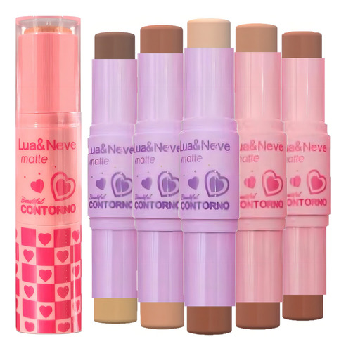 Base de maquiagem Lua e Neve 2 em 1 LN02477 Matte Contorno