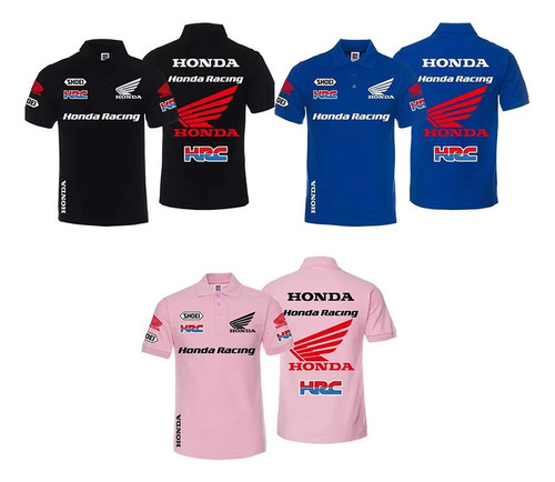 Polo Honda Racing Moto Racing Para Homens [u]