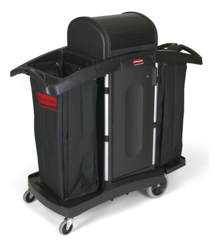 Carro De Recamarera Compacto Rubbermaid Ejecutivo, Negro