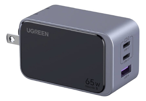 Cargador Ugreen De 65w Serie Nexode S 2x Usb-c 1 Usb-a Color