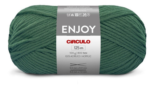 Lã Enjoy 100g Circulo - Tricô / Crochê Cor 5254 - Coentro