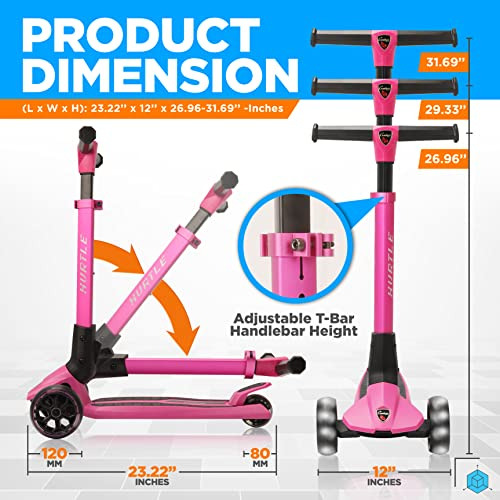 Patinete De 3 Ruedas Para Niños, Soporte Plegable Para Niños