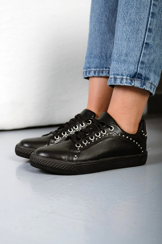 Zapatillas Mujer Urbanas Bajas Cuero Suela Goma Dua Lipa