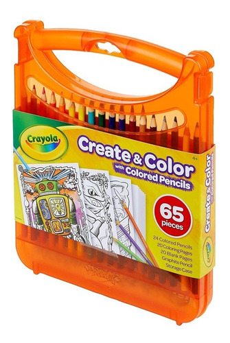 Lápices De Colores Crayola 65 Piezas 24 Colores Y Hojas