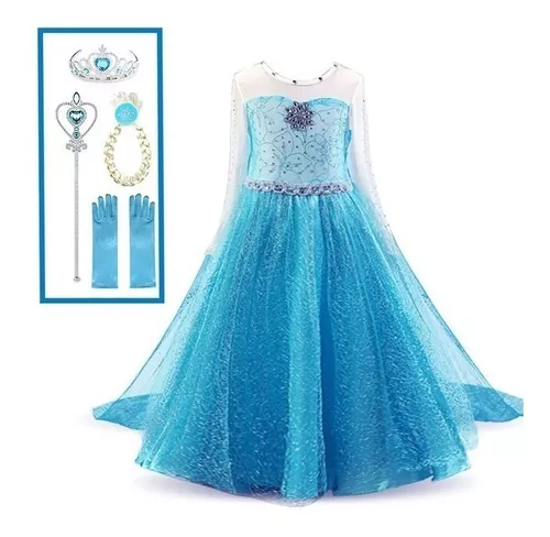 Vestido infantil Frozen 2 com Elsa e Anna na floresta em Promoção na  Americanas