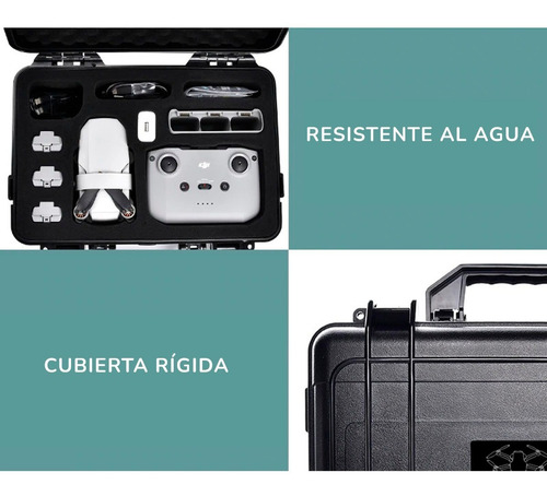 Imagen 5 de 8 de Maleta Para Drone Dji Mavic Mini 2 Resistente Al Agua