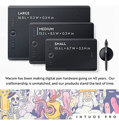 Tableta Gráfica Wacom Intuos Pro Medium Bluetooth, 8