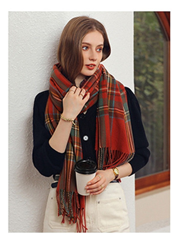 For Bufanda A Cuadros De Invierno For Mujer, Bufanda