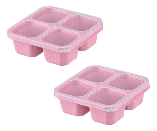 Recipientes Reutilizables Bento Box De 4 Compartimentos Para