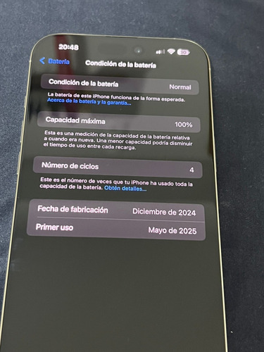 Apple Iphone 16 Pro Max 256 Gb 100% Bat. Plateado (Usado)