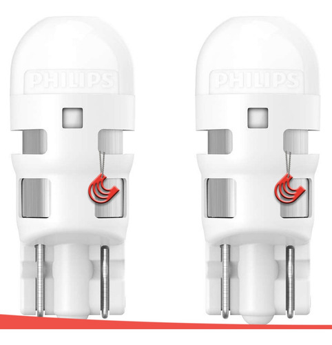 Imagem 4 de 6 de Lampada Philips Pingo Ultinon Led 6000k W5w T10 Super Branca