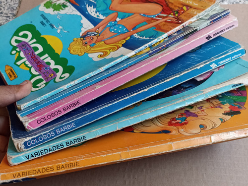 Lote D 6 Libros Iluminar Y Actividades Barbie 80s 90s Muñeca (Usado)