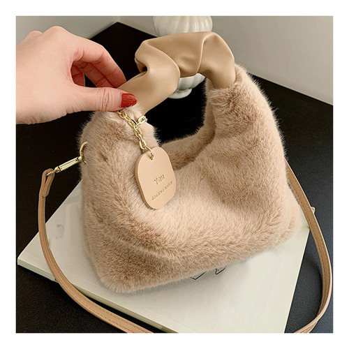 / Bolso De Mano De Felpa Suave For Mujer, Bandolera, Moda