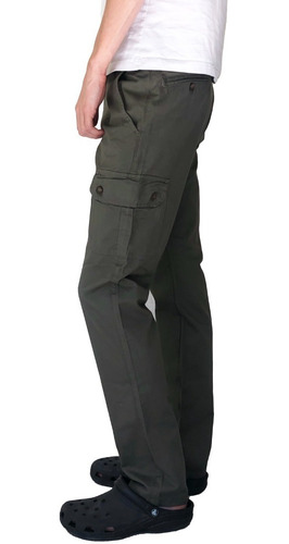 Imagen 3 de 4 de Pantalon Cargo Bolsillos Gabardina - Blue Air Jeans