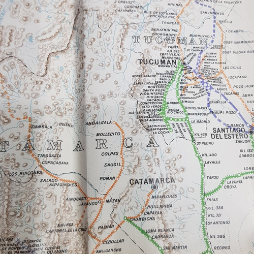 Antiguo Mapa Ferrocarril Arg Inglés 1912 Único Doc Mag 62098 (Usado)