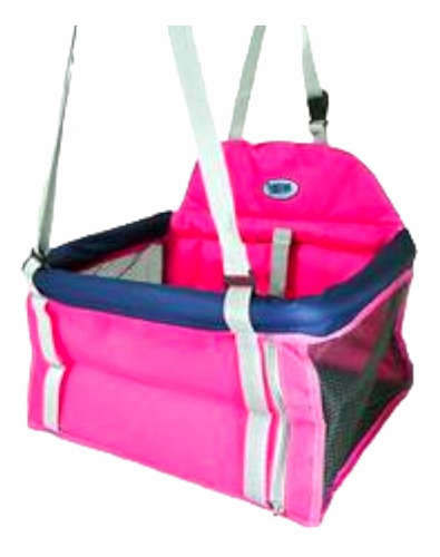 Assento De Carro P Cachorros Cães Gatos Tubline Big One 15kg Cor Rosa Com Azul