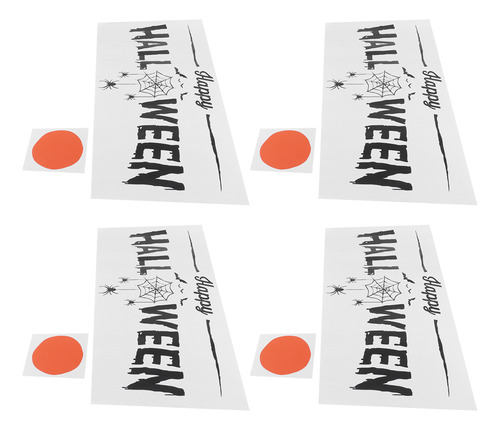 Juego De 4 Pegatinas De Pared Para Decoración De Halloween