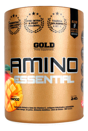Amino Essential 240g Gold Nutrition Eaas Bcaa Colageno Vit C