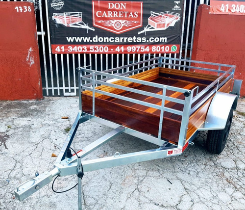 Carretinhas Carreta Reboque 1,20 X 2m Com Lanternas Led