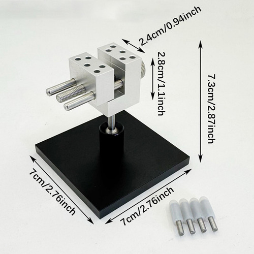 Mini Torno De Em Miniatura, 4 Haste De Fixação E Base