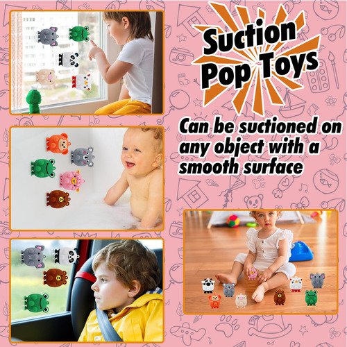 Juguetes De Succión Animal Pop Fidget Childfun, 12 Unidades