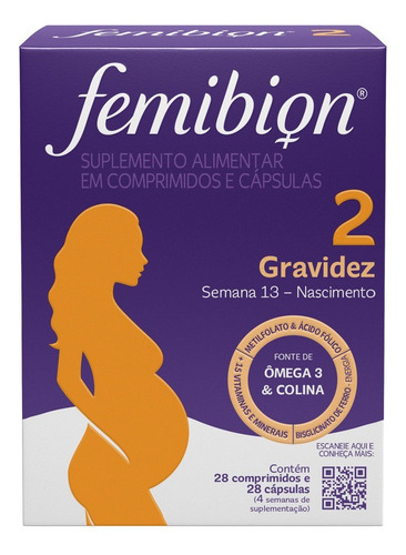Femibion Multivitamínico 2 Gravidez 56 Cápsulas/comprimidos Sem Sabor