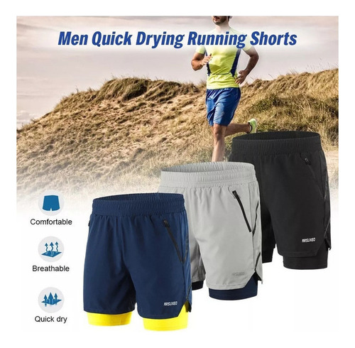 Hombre Movimiento Shorts Ventilación Secado Rápido