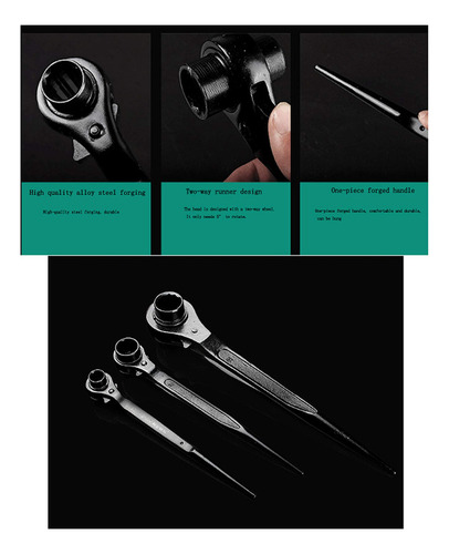 Llave Rápida De Andamio Hexágono De 2 Paquetes, Herramient