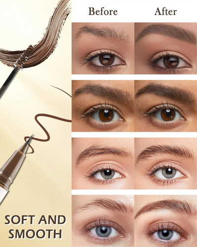 Lápiz De Cejas 2 En 1 Y Gel Tintado Para Cejas, Color Marrón