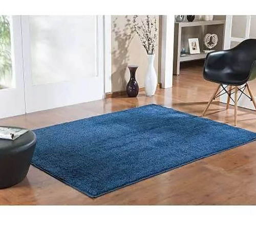 Tapete Oasis Luxuoso Sala/quarto/escritório 150x200 Classic Comprimento 200 cm Cor Azul jeans Desenho do tecido Liso Largura 2 m