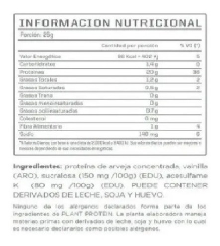 Imagen 3 de 7 de Plant Protein Sabor Vainilla Caramel X2 Unidades Mundo Gym