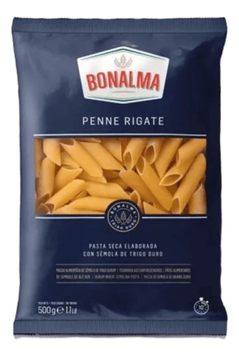 Penne Rigate Bonalma Premium Semola De Trigo Duro X500gr